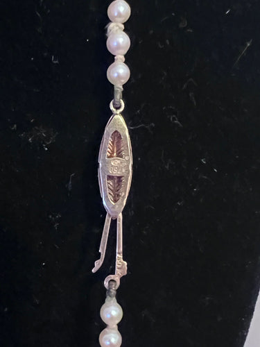 Collier Collier perles de culture blanche fermoir or 55 cm 58 Facettes