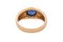 Bague 62 Bague avec saphir cabochon 3.50 ct et diamants en or jaune 18k 58 Facettes 10097