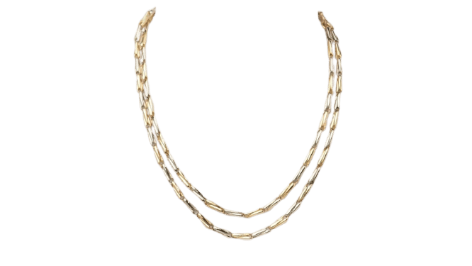 Collier Collier Sautoir Cartier en or jaune grain d' avoine 58 Facettes 32383