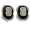 Boucles d'oreilles Boucles d'oreilles en or blanc, onyx, diamants naturels 58 Facettes MG-201063