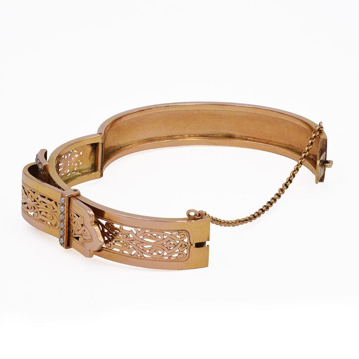 Bracelet Bracelet Or jaune Perles - Epoque fin XIXe Siècle 58 Facettes