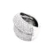 Bague 55 Bague pavage diamants, or blanc. 58 Facettes 35185