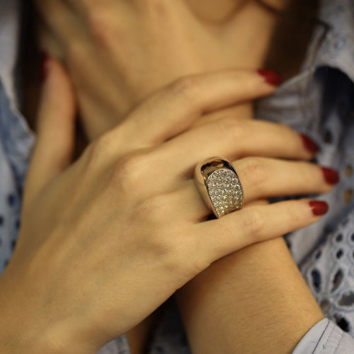 Bague 52 Bague Fred Candy en or gris 18K avec 2,70 cts de diamants G-VS - Taille 52 58 Facettes FB06061