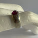 Bague 56 Bague jonc platine rubis birman cabochon 58 Facettes