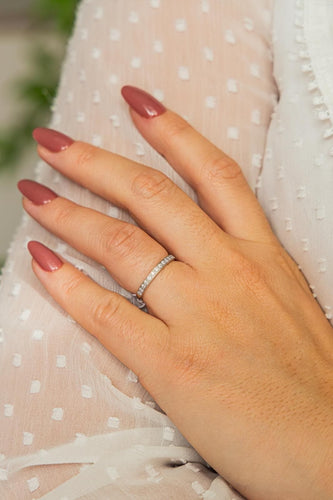 Bague 50 Mauboussin Bague Demi alliance Lovissime aussi Or blanc Diamant 58 Facettes 1155593CN