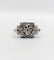 Bague 55.5 Bague Tank Art Déco or blanc, diamants et monture géométrique (circa 1920) 58 Facettes A06221