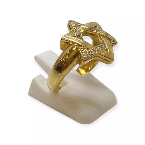 Bague 53 Bague Etoile de David or et diamants 58 Facettes 330068950