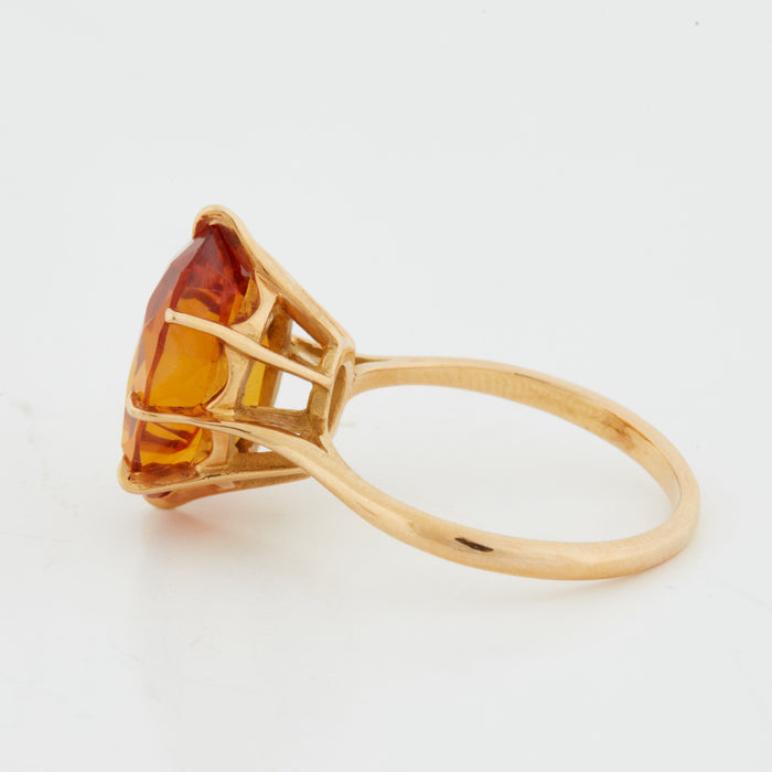 Bague Bague Or Jaune - Quartz Fumé Citrine 58 Facettes RÉF 2019/15