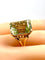 Bague en or jaune et béryl vert 20 carats