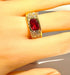 Bague 58 Bague or jaune rubis 2,25 carats et 10 diamants 58 Facettes AB412