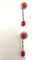 Boucles d'oreilles Boucles d'oreilles en or blanc serties de diamants et de corail 58 Facettes