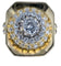 Bague 59 Bague en or blanc et jaune sertie de 1,80 carats de diamants 58 Facettes