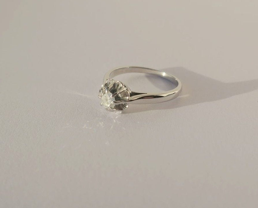 Bague 53 Bague solitaire diamant 0.30ct or blanc platine 58 Facettes