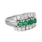 Bague 45 Bague Or blanc Emeraude, Diamant 58 Facettes 4377114RV