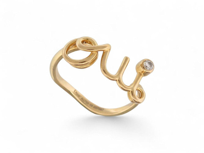Bague 48 bague DIOR DIORamour oui joui95001 t48 en or jaune 18k diamant 58 Facettes 269685