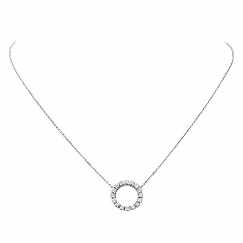 Collier Collier Pendentif  Or blanc Diamant 58 Facettes 4116423CN