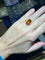 Bague Or, Grenat Spéssartite de 6.40 ct,  6 Diamants