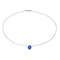 Collier Collier Or blanc Tanzanite, Diamant 58 Facettes 4423605RV