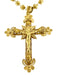 Pendentif Crucifix portugais avec chaîne en or jaune 58 Facettes