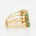 Ring 54 Yellow Gold Ring - Emeralds and Diamonds 58 Facettes REF 9014/15