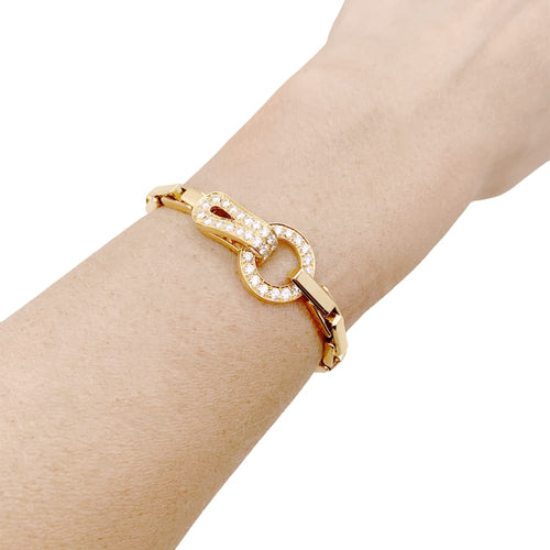 Bracelet Bracelet Cartier, "Agrafe", or jaune, diamants. 58 Facettes 34891