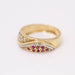 Bague 53 Gold ring with diamonds and rubies 58 Facettes E360777A
