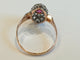Bague 54.5 Bague Marquise ancienne or rose, platine, rubis, diamants 58 Facettes