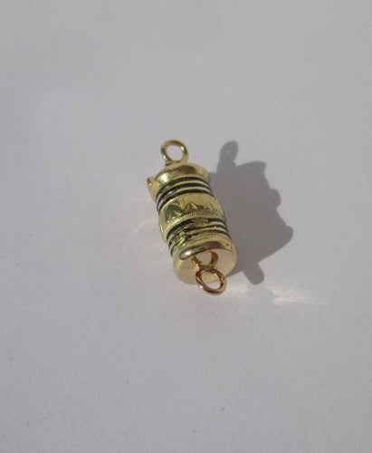 Fermoir cylindrique godronné émaillé 58 Facettes