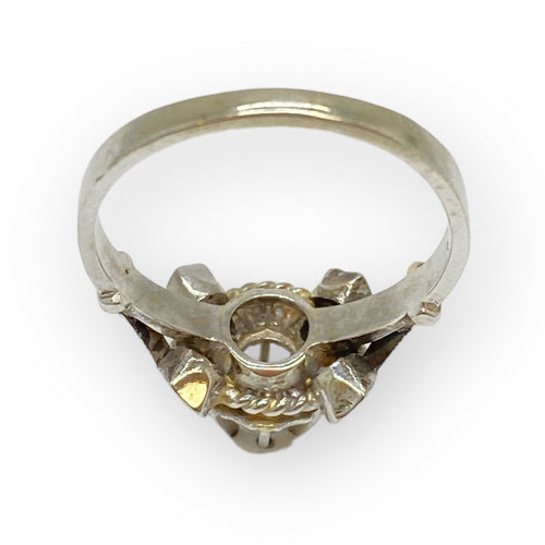 Bague 56 Bague ancienne or blanc diamants 58 Facettes 330055173