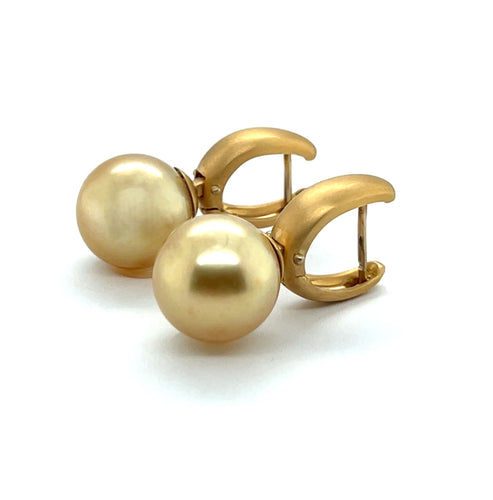 Boucles d'oreilles Boucles D’Oreilles en Perles Champagne et Or Jaune 58 Facettes 380872/Z05HU0U1