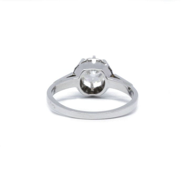 Bague 51 Solitaire or blanc platine et diamant 58 Facettes 210201R