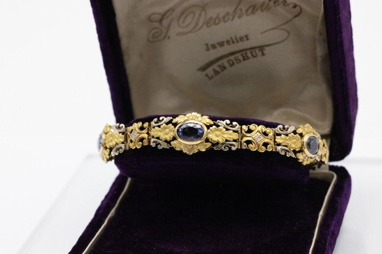 Bracelet Bracelet ancien avec saphirs en or 18 carats 58 Facettes 11733