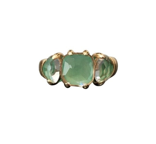 Bague 50.5 Pomellato - Bague Capri en or jaune 18k et chrysoprase 58 Facettes