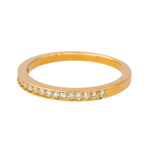 Bague 53.5 Bague Demi-alliance Or jaune Diamant 58 Facettes 4539264RV