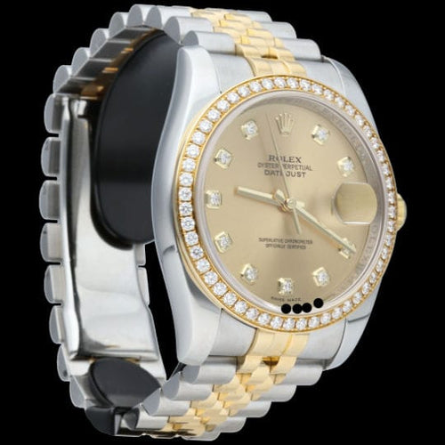 Montre Rolex Montre Date Just Or Jaune 18K / Acier Lady 58 Facettes MT44089