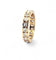 Alliance en or jaune 18 carats et diamants princesses