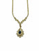 Collier Collier pendentif en or jaune avec diamants et saphirs 58 Facettes