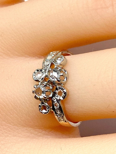 Bague 53 Bague en or 18 carats en diamants époque 1900 58 Facettes AB554