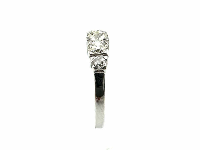 Bague 54 Bague Jarretière vers 1950 or et diamants 58 Facettes