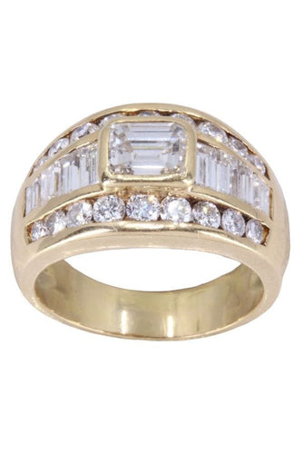 Bague 52 BAGUE MODERNE DIAMANTS 58 Facettes 088251