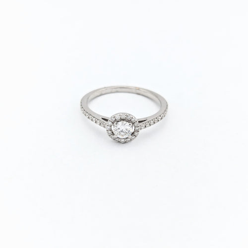 Bague 53 Bague or blanc et diamants 58 Facettes 31068