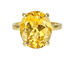 Bague 46.5 Bague en or jaune 18 carats et citrine 58 Facettes AB492