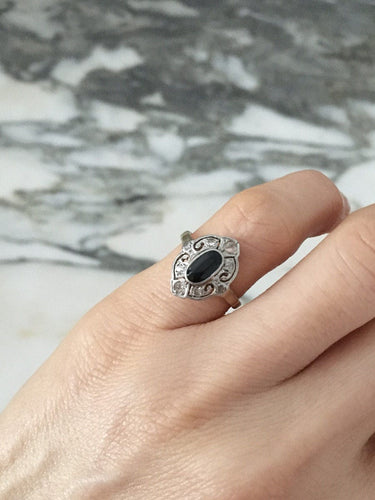 Bague 46 Bague Belle Époque en or jaune 18K et platine 58 Facettes