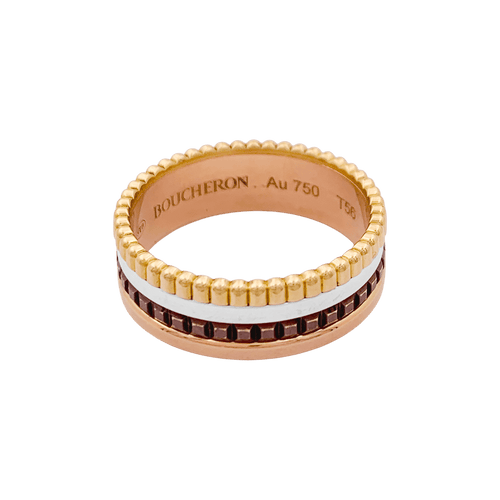 Bague 56 Bague Boucheron, "Quatre Classique Small", 3 ors, PVD. 58 Facettes 34643