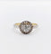 Bague 56.5 Bague cible antique or jaune 18k diamant taille ancienne 0,35 carat (circa 1900) 58 Facettes A06178