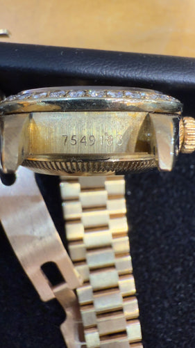 Montre Rolex Oyster perpetual Lady en or et diamants 58 Facettes