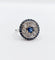 Bague 51 Bague cible art déco en platine, saphir et diamants taille ancienne 58 Facettes A06489