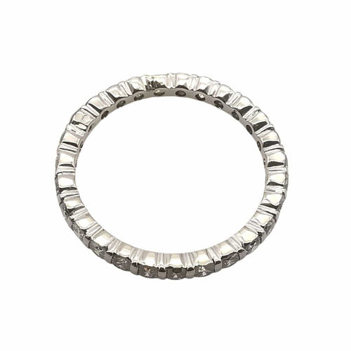 Bague 52 Alliances américaine platine & diamants 58 Facettes