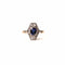 Bague 53.5 Bague ancienne hexagonale saphir diamants en or 58 Facettes LMB-271