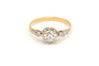 Bague 54 Bague Art Déco en or jaune 18 carats sertie de diamants "taille" brillant (+-0,68 ct) 58 Facettes B678